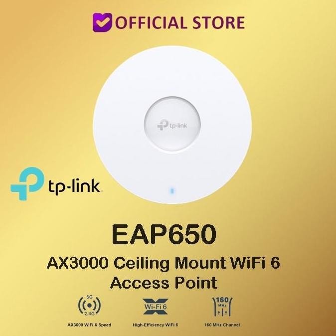 Termurah Tp-Link EAP650 AX3000 Ceiling Mount WiFi 6 Access Point EAP 650