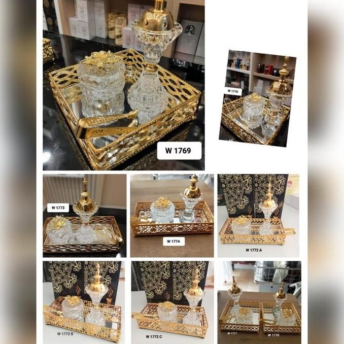 Sale Mabkhara  Set Crystal/Tempat Dupa Arab Mewah