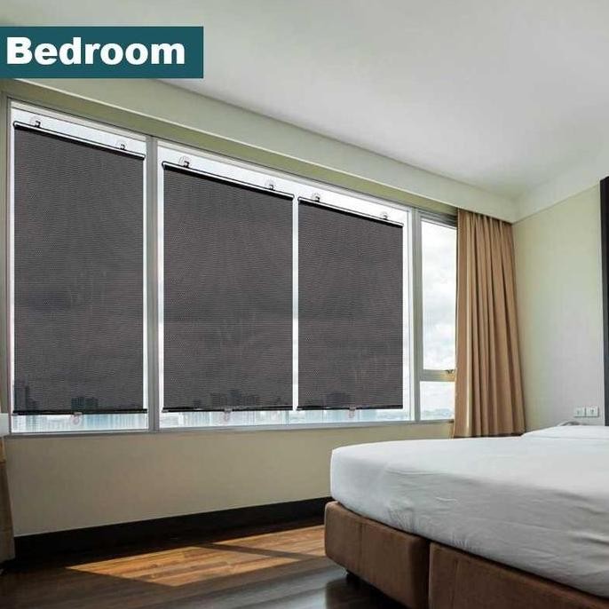 original roller blind tirai penutup jendela kaca tempel gorden rumah kantor