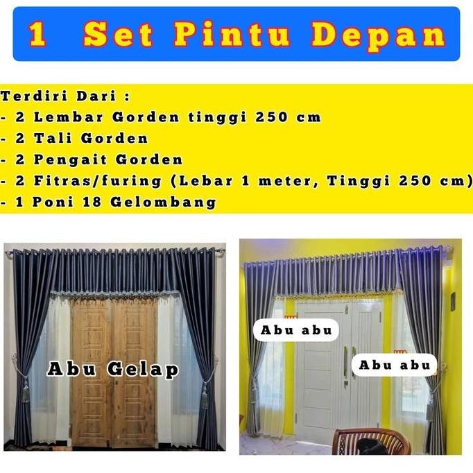 TERLARIS 1 SET PINTU DEPAN "STEAM UAP" GORDYN BLACKOUT EMBOS GORDEN HORDEN HORDENG KORDEN KORDENG TI