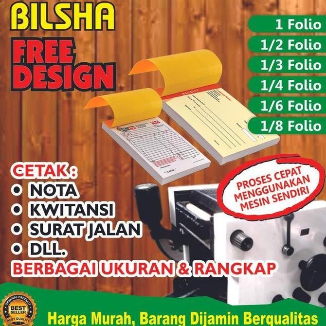 

produk baru!! cetak nota custom / kwitansi / invoice / faktur / surat jalan / 2/3/4 rangkap free design