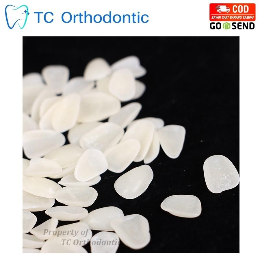 50 Buah Veneer Gigi Porselen Jaket Gigi / Gigi Palsu Penambal Ompong /Snap On Smile / Penutup Gigi