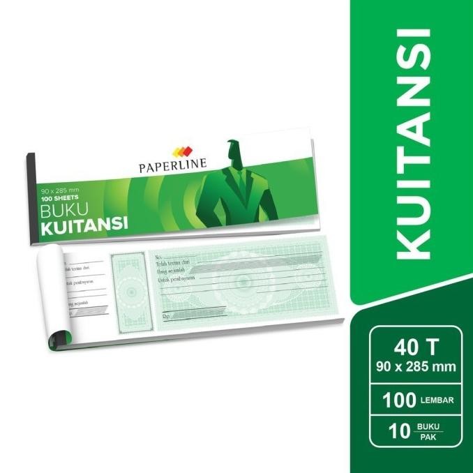 

produk baru!! paperline kwitansi sedang 10 buku kuitansi 40t 9x28cm 40 lembar