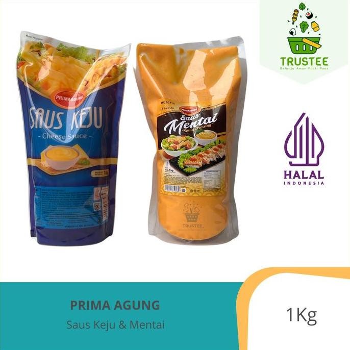 

Diskon! Prima Agung Saus Keju / Saus Mentai / Cheese Sauce / Mentai Sauce / Saos Masak Instant Halal 1Kg