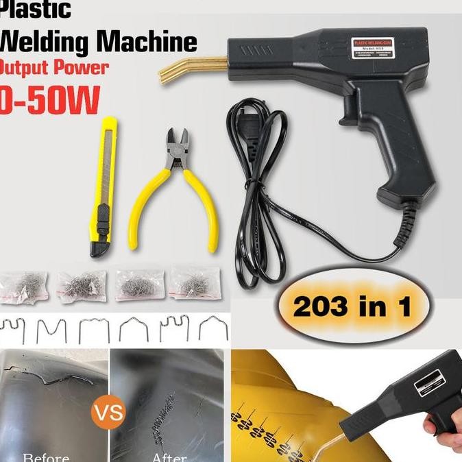 TERMURAH - 203 IN 1 Solder las plastik body bumper mobil /  motor / Lem Stapler staples Pipa Plastic
