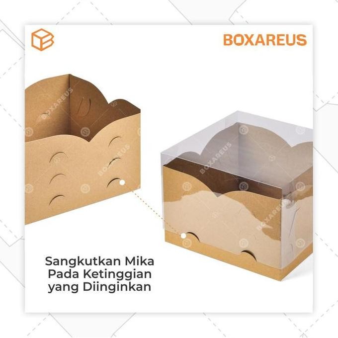 

New Box Mika Dus Kue Atur Tinggi Kemasan Cake Packaging | Ahbx 22 - Brown