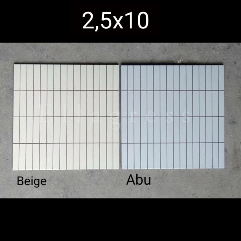 WN Ellagress Mosaik Keramik Lantai Precut Nat Palsu ukuran 40x40 warna (harga perlembar)