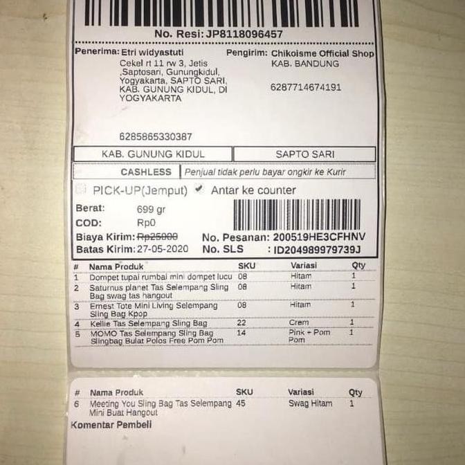 

ready LABEL STIKER THERMAL PENGIRIMAN ALAMAT PAKET 10X15CM tanpa ribbon 4x6