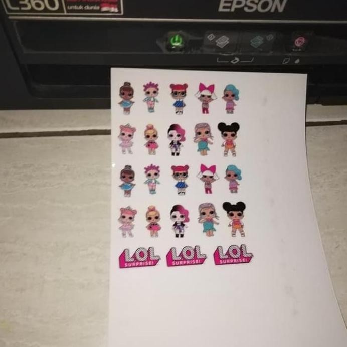 

ready 20 lembar sticker vinyl transparan/bening inkjet ukuran A4