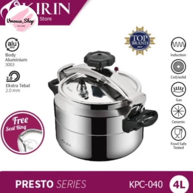 Spesial Panci Presto Kirin Kpc 040 - Presto Kirin 4 Liter - Panci Presto Murah