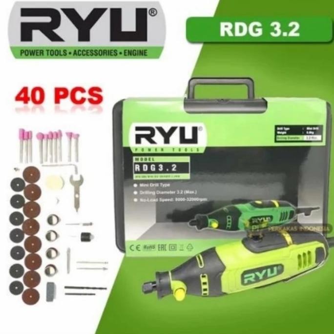 Mini Die Grinder Ryu Tekiro RDG 3.2 Mesin Tuner Gerinda / Bor Mini