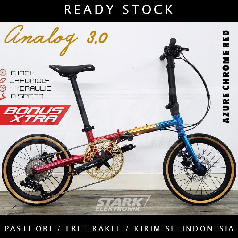 Pacific Analog 3.0 Chromoly Sepeda Lipat Folding Bike