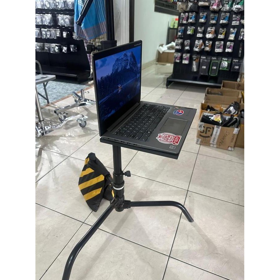 

Small Laptop Notebook Tray Holder Platform Pallet for Stand with Tube Clips