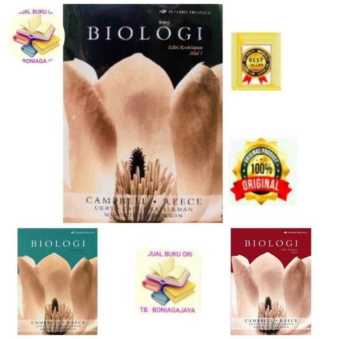 READY Biologi Campbell  Edisi 9 Jilid 1 , 2 , 3 , Edisi 9 - - Erlangga Ori