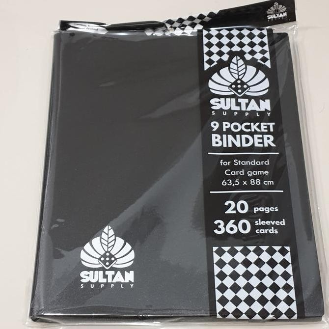 

BEBAS ONGKIR - Sultan Supply Card 9 Pocket Premium Sideload Binder - Black (20 pages)