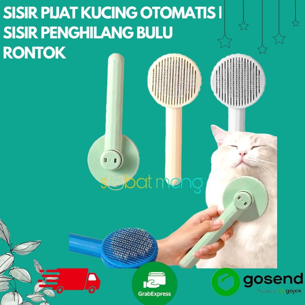Ready Sisir Pijat Kucing Otomatis | Sisir Penghilang Bulu Rontok