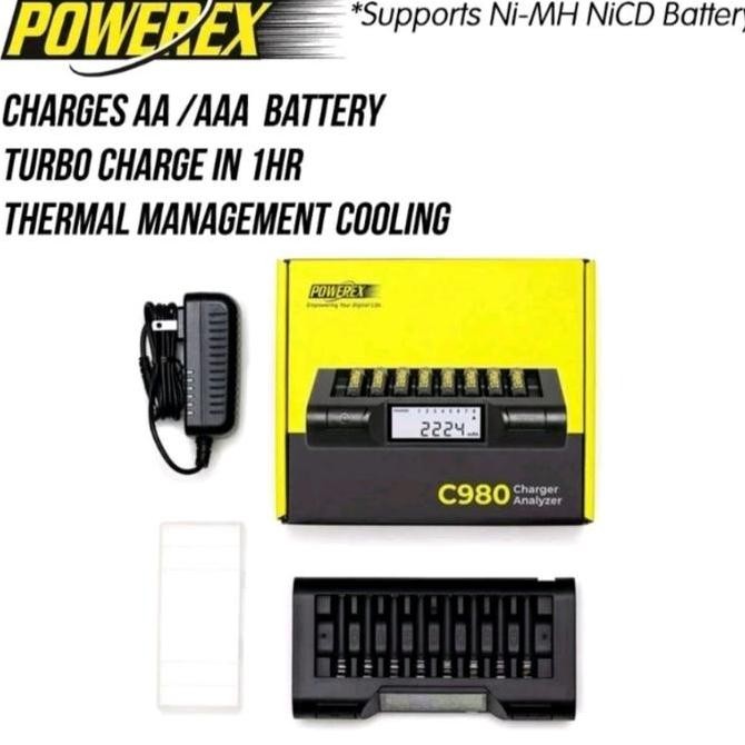 Powerex Mh C980 Charger Analyzer / Powerex 8 Slot New Stok