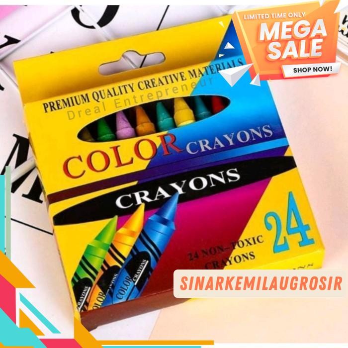 

PENSIL CRAYON CRAYONS KRAYON PEWARNA NON TOXIC KECIL POCKET COLORING 1 SET ISI 24 WARNA ALAT MEWARNAI ANAK SEKOLAH TK SD GENERIC COLORS ARTS AND CRAFTS LILIN PARAFIN BAHAN BERKUALITAS TINGGI !!