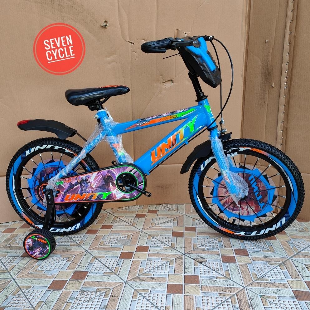 Sepeda bmx anak unity super wings & UNITY WARRIOR ready ukuran 16 dan 18inch pakai music dan lampu b