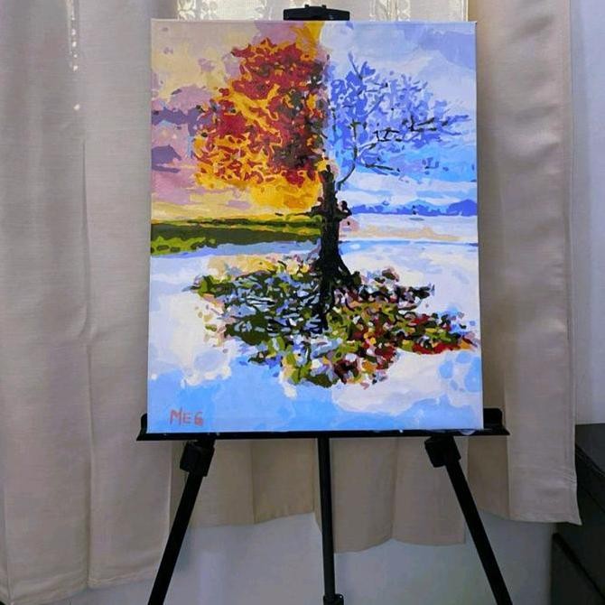 

Stand Frame Foto Wedding Canvas Lukis Lukisan