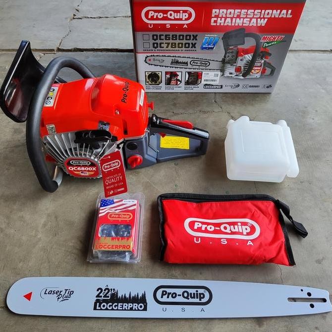 Ready oke] Mesin Gergaji Potong Kayu Chain Saw Chainsaw 22" inch Bar Baja Laser Walbro Proquip Pro Q