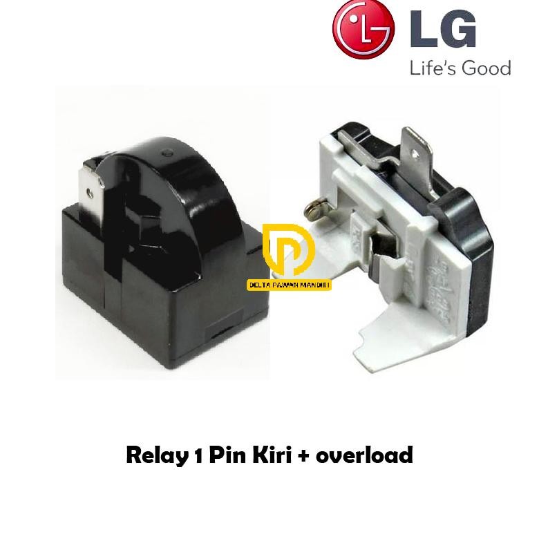 Relay 1 Pin Kiri + Ptc Overload Kulkas LG 1 Pintu / 2 Pintu