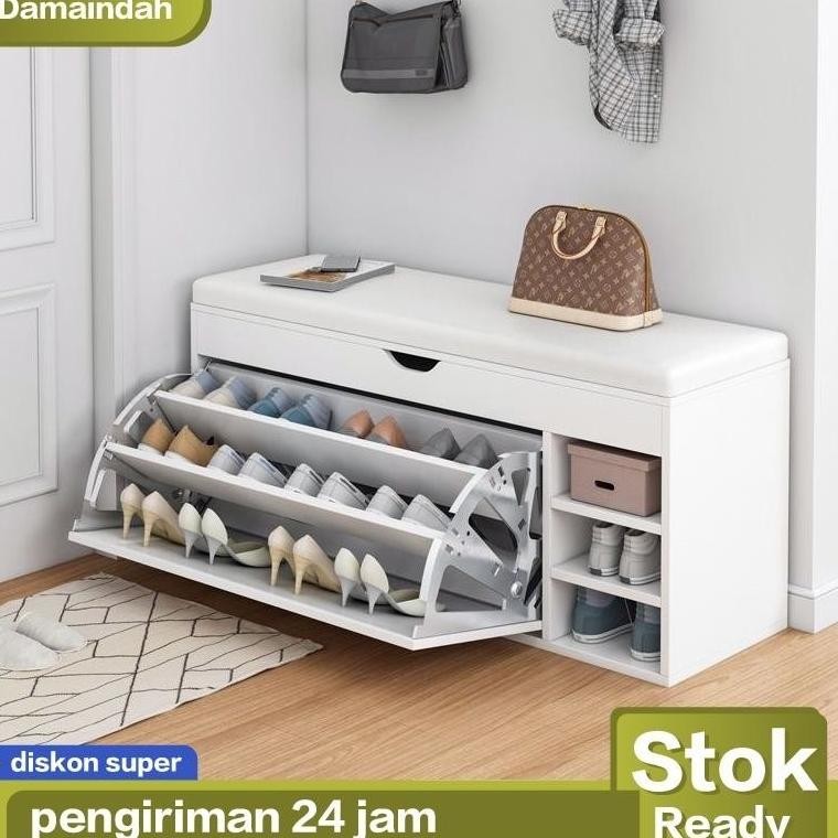 Rak Sepatu Duduk Sofa / Rak Sepatu / Rak Sepatu dan Bangku MultifungsI/ Lemari Sepatu Dengan Dudukan