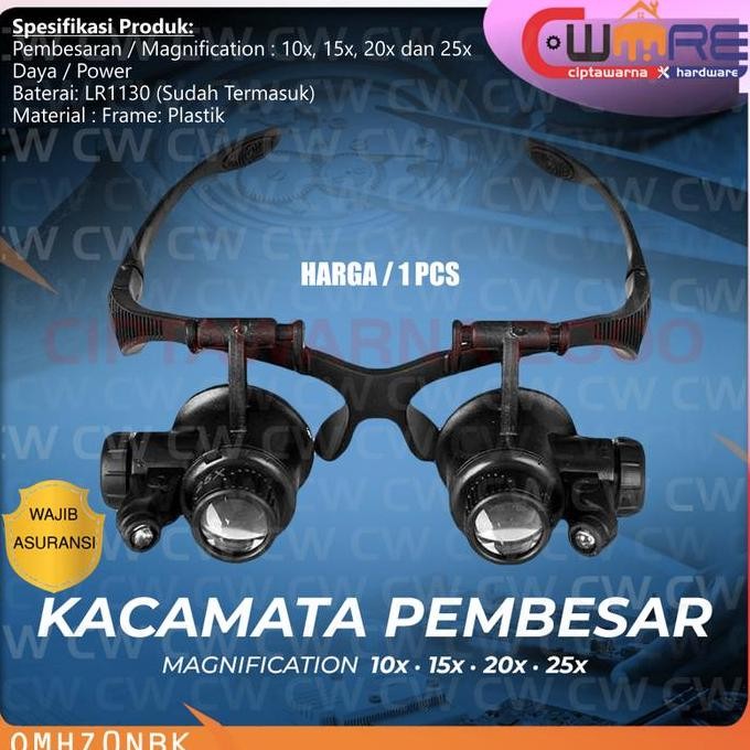 

^^^^^] Kacamata Pembesar 25x Magnifier dengan 2 LED - 9892GJ