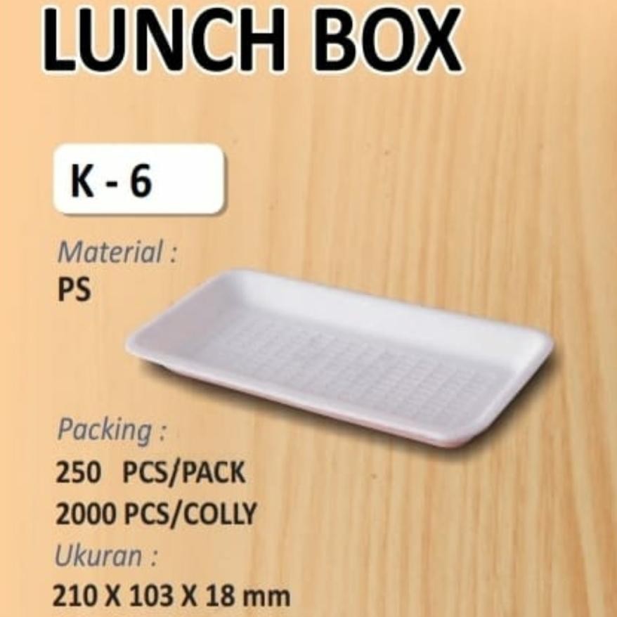 Ur37 Er-56 Sterofoam Tray K-6 / Styrofoam Kcs K 6 Wadah Ikan, Daging, Buah Dll [100Pcs] Sale
