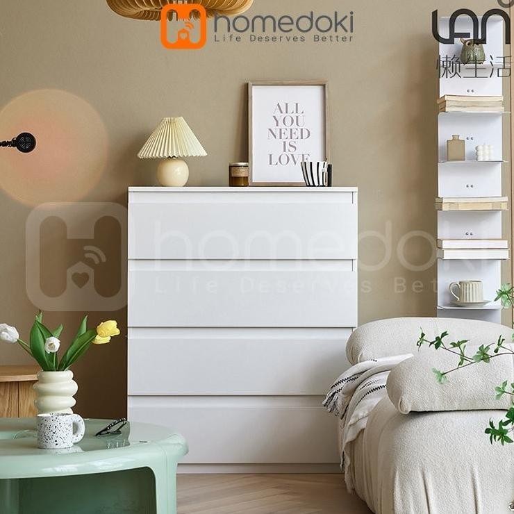 Lemari Laci / Lemari Baju Minimalis / Lemari Serbaguna / Lemari Susun Kayu / Lemari Putih Minimalis