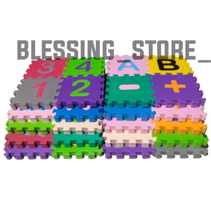 Termurah Karpet Puzzle Angka Dan Huruf 15X15 Cm Tebal 2 Cm Isi 40 Pcs Playmate/Matras Puzzle/Karpet