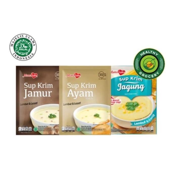 

Produk Unggulan] Mamasuka Sup Krim Ayam 55 gr / Jagung 55 gr / Jamur 55 gr