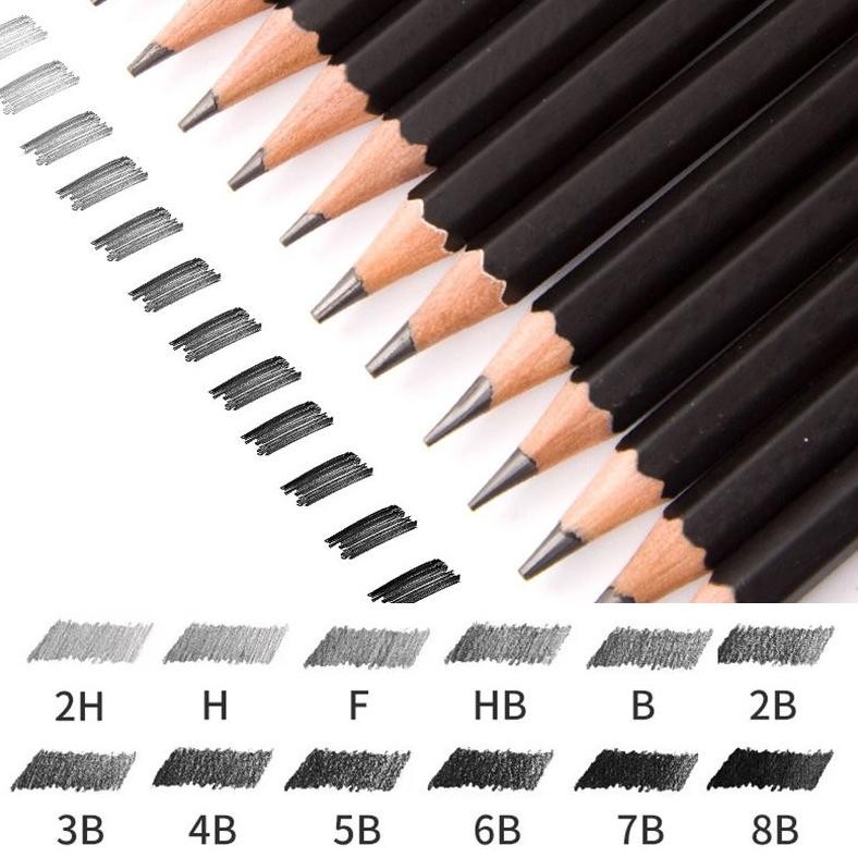 

TERLARIS 12pcs/Set Drawing Pencil Set 2h-8b Sketch Pencil Set Pensil Sketsa Set Pensil Gambar Lengkap uj-53
