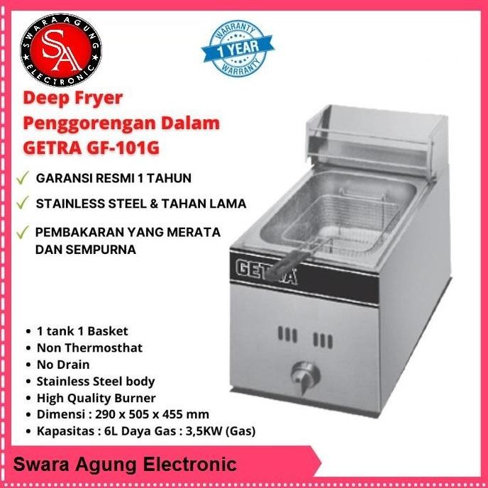 TERMURAH - Gas Deep Fryer Getra Type: GF-101G (Khusus Daerah Medan)