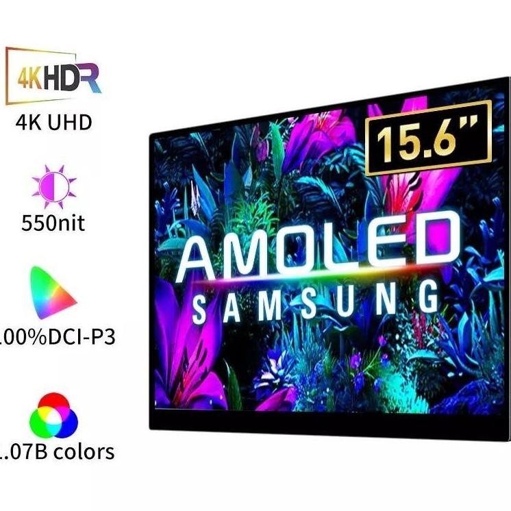 WEICHENSI Monitor portable OLED 15.6 inch 3840x2160 4K Touch screen
