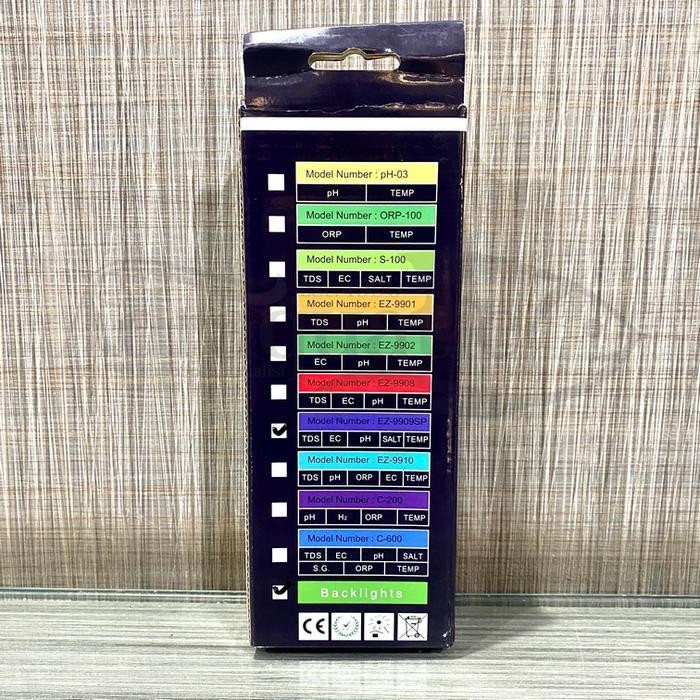 5-In-1 Pengukur Tds Ph Salt Ec Temperature Meter Salinity Alat Ukur Kadar Asam Basa Salinitas Suhu T