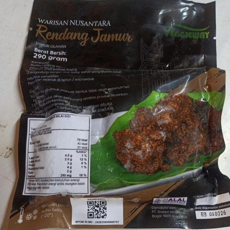

Rendang Vegetarian warisan Nusantara siap saji vegan