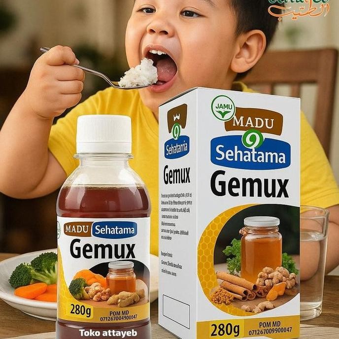

BARU MADU GEMUX 280GR GIZI IKAN SIDAT PLUS TEMULAWAK PEGAGAN MADU ANAK NAFSU MAKAN