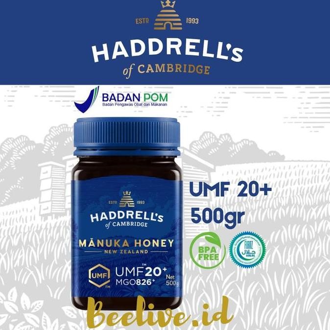 

BARU MADU HADDRELLS MANUKA HONEY UMF 20+ MGO 850+ 500GR