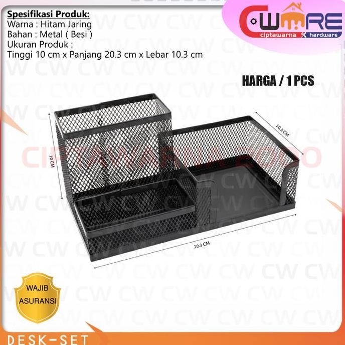 

```````] Memo Holder Panjang 3 Sekat Desk Set Organizer Tempat Pensil Meja Pen