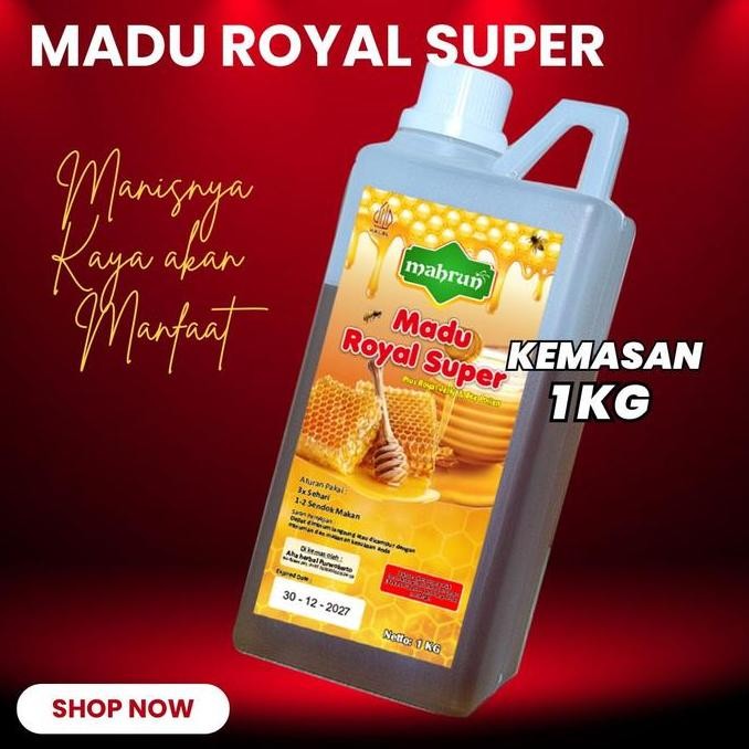 

BARU MADU 1 KG MADU ROYAL SUPER MAHRUN EKSTRA PROPOLIS ROYAL JELLY DAN BEE POLLEN