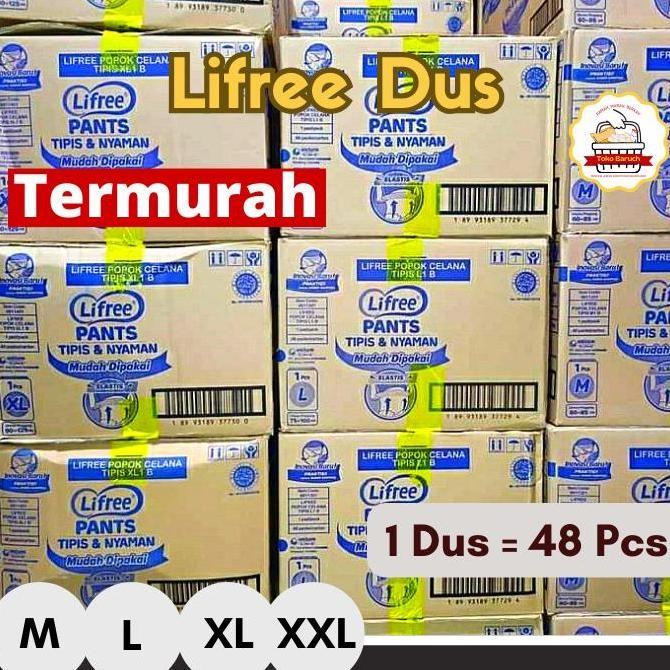 BIG SALE Lifree Popok Celana Dewasa M L XL XXL Dus Popok Celana Dewasa Lifree