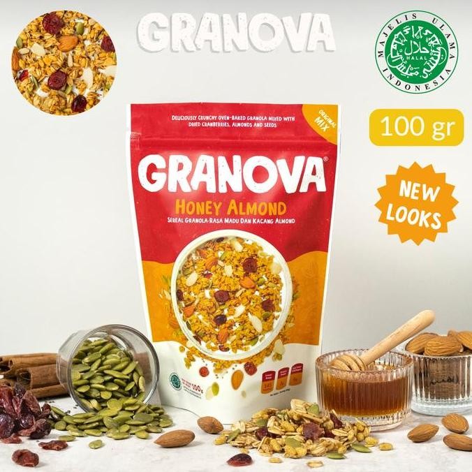 

BARU GRANOVA - PAKET KOMPLIT IRIT (1 PC GRANOLA HONEY ALMOND 100GR, 3 PC SNACKBAR (SEMUA RASA), 1 PC MADU RANDU 240GR, 1 PC CHILI LIME CASHEW 35GR, 1 PC TRAIL MIX CLASSIC 100GR, 2 PC INSTANT OATMEAL 50GR (CACAO BERRY , APPLE PIE/PANDAN ARENGA))