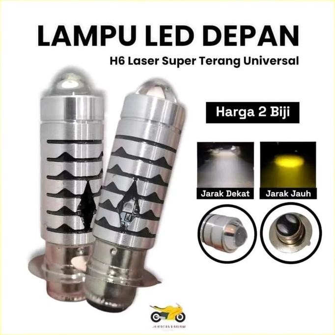 tersedia lampu utama lampu depan led h6 laser plus senja hi low putih kuning ac dc 2pcs vario old ju