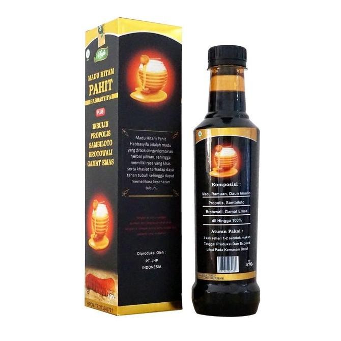 

BARU MADU HITAM PAHIT HABBASYIFA 470GR PLUS INSULIN PROPOLIS SAMBILOTO BROTOWALI GAMAT EMAS HERBAL BAHAN HONEY