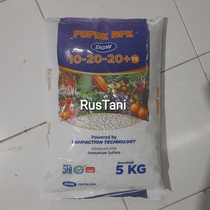 

Terlaris Pupuk Npk 10-20-20 +Te 5Kg Pt.Dgw Fertilizer