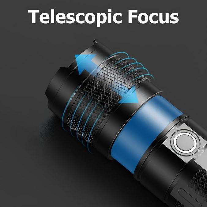 tersedia h2s senter led laser cas cob zoom in out 9 mode waterproof hs-s86 usb lampu charger