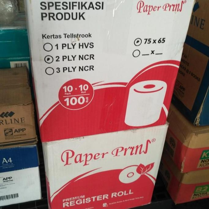 

Paper Pryns Kertas Kasir/Struk/Roll uk 75 x 65 2 ply - Dus.