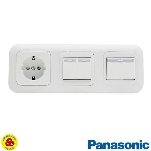 Promo Panasonic Stop Kontak + Saklar 3 Gang Inbow WEJ7823 + 5541 + 5531 WS COD