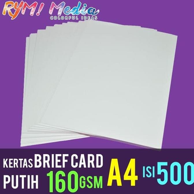 

500 Lembar Kertas Brief Card (BC) 160 gram A4 / Manila 160 gsm 1 rim